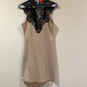 Lace neck body on dress